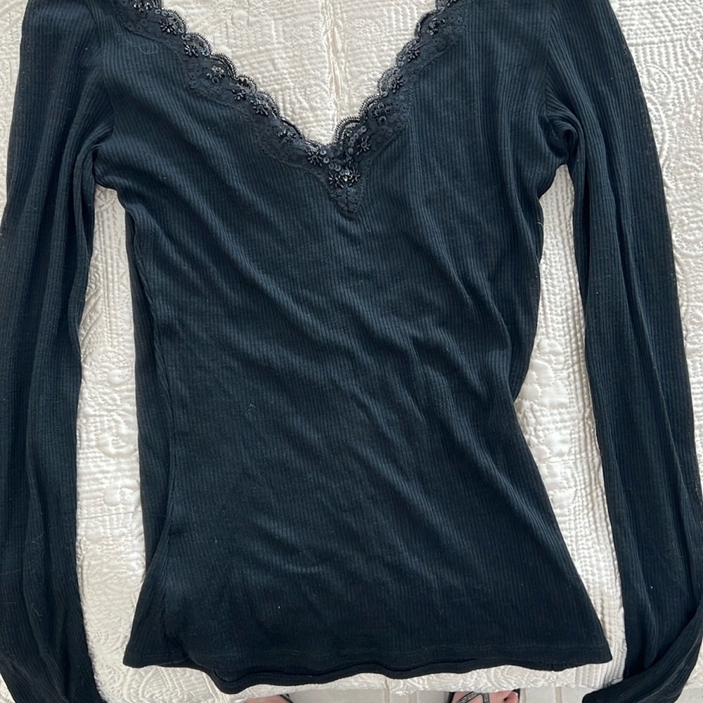 Black Embellished Top